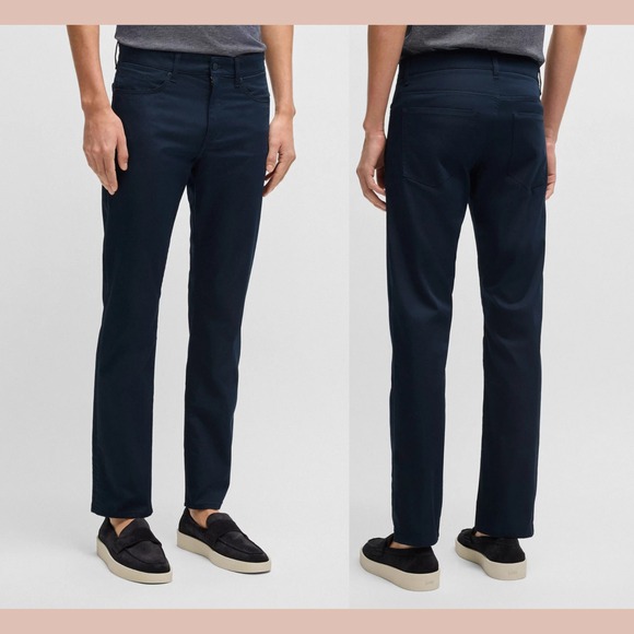 Boss Other - NEW $179 BOSS [ 32/32 US ] Delaware Slim Fit Trousers with Stretch in Blue U1371